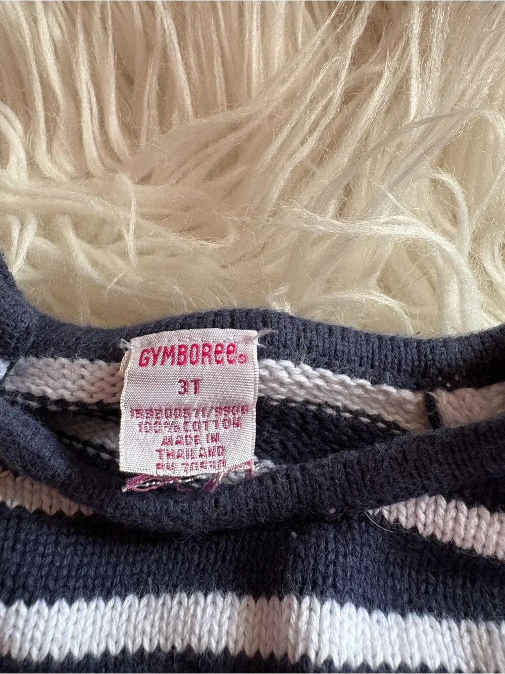 Gymboree Vintage 2003 Whale Watching Striped Knit Sweater 3T